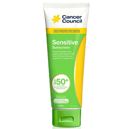 Cancer Council Sensitive Tube Sunscreen SPF50+ 110ml ...