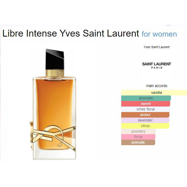 Yves Saint Laurent Libre Eau de parfum Intense 3.0 oz 90 ml TESTER in white  box