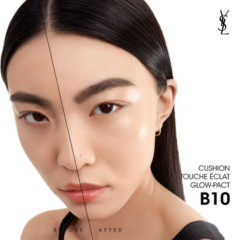 YSL Touch Eclat Glow Pact Cushion #B10 Porcelain 5g , YSL Touch Eclat Glow Pact Cushion, Yves Saint Laurent , YSL , คุชชั่น Yves Saint Laurent , คุชชั่น YSL